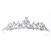 Tiaras zircon tiara 구리 지르콘 티아라스 마이크로 포장 CZ 신부 왕관 웨딩 헤어 쥬얼리 diadem 리노 스톤 크라운 Mariage bijoux coroa z0220