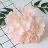 Decorative Flowers Wreaths 2pcs lot vivid big hydrangea flower heads silk artificial flowers amazing wedding home party backdrop diy decoration panel T230217