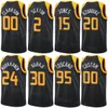 Hommes Femme Imprimer Basketball Kelly Olynyk Jerseys 41 Talen Horton-Tucker 0 Simone Fontecchio 16 Collin Sexton 2 Lauri Markkanen 23 Ochai Agbaji 30 Gagné Marine Blanc