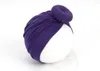 Hårtillbehör Född småbarn barn Baby Boy Girl Turban Knot Cotton Beanie Hat Winter Warm Cap