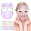 Massageador de rosto 7 cores LED Light Therapy Mask Pon Antiening Anti Rijuza Rejuvenescimento Sem fio Cuidado com a pele Beatuy Dispositivos 230314