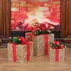 Christmas Decorations 3pcs Present Decoration Classic Festive Adding More Atmosphere