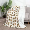 Couvertures Ours mignon hiver couverture chaude fausse fourrure de lapin doux pour salon canapé jeter 130x160 cm couvre-lit en peluche 160x200 cm 230221184G