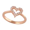 Women Mens Wide Band ring Original design double heart shaped Anillos finger rings fast 1pcs Full Size 6 7 8 9 10232u