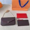 Nieuwe 3-delige set Luxurys Handtassen Ketting Schoudertas Designers Women Handtas en Purse Wenw-stijl Crossbody Bags268Z