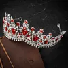 Tiaras Kmvexo European Design Crystal Big Princess Queen Crowns äktenskap brud bröllop hår tillbehör smycken brud tiaras pannband z0220