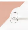 Hoop Earrings 2023 Fashion Small Earring For Men Ear Ring With Ball Bead Brinco Circle Black Piercing Bar Jewelry