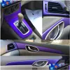 Adesivos de carro Carstyling 3d5d fibra de fibra de carbono console de cor de cor de cor de cor de moldagem adesivos para nissan sentra sylphy 2012 dhz2q