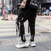 Pantaloni da uomo Hip Hop Punk Casual Cargo Uomo Coulisse Tasche larghe Pantaloni neri Harajuku Streetwear Y2k Abbigliamento Moda Harem