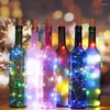 Cuerdas Botella de vino Luces 6.5 pies Cadena de alambre de cobre Batería operada Starry LED Fairy Mini para