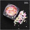 Stickers Decals Beauty Color Mixed Nail Art Glitter Sequins Round Shape Bling Effect Decoration Drop Delivery Health Salon Dh6Dc