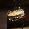 Pendant Lamps Luxury Designer Glass Bubble Lights For Living Room Decoration Hanging Light Fixture Salon Dining Bedroom Studio