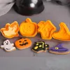 Baking Moulds Halloween Pumpkin Ghost Theme Plastic Cookie Cutter Plunger Fudge Craft Chocolate Mould Cake Decorating Tool