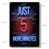 Gamepad Vintage Metal Poster Neon Light Glow Lettering Decorative Tin Sign Game Room Wall Art Plaque Modern Home Decor Aesthetic Gamer Office Painting 20cmx30cm W01