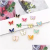 Charms 120 droppar oljefjäriltillbehör Diy Korean smycken legering Small Pendants Armband Drop Delivery 202 DHCPQ