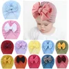Hattar härlig handgjorda bowknot spädbarn elastisk hatt bekväm polyester bomull baby flickor mössa diy kläddekoration barn huvudbonader