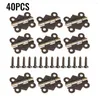 Badaccessoire set 40 stuks scharnieren schroeven schroeven antieke kleine vlinder scharnier scharnier brons snij ontwerp doos kast hardware accessoires