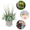 Decorative Flowers Home Decoration DIY Lavender Indoor Simulated Potted Plant Artificial Wedding Layout