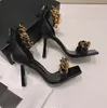 Gold Chains Sandals Gladiators High heel Fashion Womens Summer Gladiators Lady Pumps Shoes