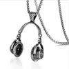 Pendant Necklaces 12Pcs Trendy Men's Titanium Steel Headphones Necklace Hip Hop Personality Jewelry Fashion Accessories