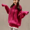 Women's Hoodies Sweatshirts Casual Oversized Hoodie 2023 Plus size Harajuku pullover losse gebreide Wool Koreaans sweatshirt Drawing 11847