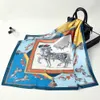 Designer brand 100% silk scarf high-end soft thick scarves classic printed women's shawl size 90x90cm No box
