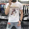 T-shirts masculins Tshirt Men's Red Summer 2022 Nouvelle marque de mode à manches courtes Mercerisé Coton Slim HIPHOP HIPHOP MALON TEES MAN Clothing Z0221