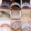 Tiaras Wedding Crown Headpiece Gold Srebrny kolor kryształ kryształ kryształ diadem królowa korona księżniczka