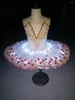 Armazenamento de flor de luta de flor de ameixa LED Tutu Tutu Ballet Swan Lake Ballerina Dress Starlight Children Girls Dance Luminous