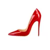 Vestido sapatos plus size 35-44 mulheres bombas de laca vermelha patente de couro salto alto para festa de casamento sexy stiletto pontudo de 12 cm