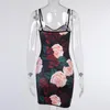 Casual jurken zomer dames gaas geprinte bralette jurk bloemen tuin sexy elegante bodycon camis mini party slijtage drop