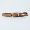 S3449 Europe Fashion Women's Decoration Slim Belt Eyes Metal Buckle Simple Candy Color Pu Leather Belts