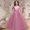 Occasioni speciali 2023 Elegante primo abito da damigella d'onore Ragazza Pizzo Principessa Abiti per bambini Per ragazze Bambini Come Abito da sposa per feste 8 10 12 anni W0221