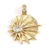 Charms Fashion Mticolour Clear Cubic Zirconia Sun Pendant For Necklace Making Gold Color Wing Armband Drop Delivery 202 DH1HH