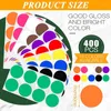 Enveloppe cadeau - 2 pouces Colorant couleur ronde autocollant 10 couleurs assorties Circle Dot Étiquettes autocollantes colorées auto-adhésives (400)