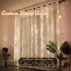 Строки 3M Светодиодные занавесу Fairy Lights USB String 8 Mlicker режимы Windows Fastoon Garland Lamps Рождественские свадебные садовые декоры