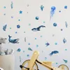 Väggklistermärken 2st Nightlight Sea Animal Creative Childrens Room Luminous Paper Selfadhesive Decor Sticker PVC 230221