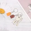 Keychains 1pair mignon amour coeur brique Keychain couples amitié pour femmes hommes séparables clés de bijoux