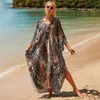 Multicolor Printing Luxury Designer Bikinis Cover-Ups Overdimensionerade Beach SMOCK LXF2140 Leopard Print Snake Print Zebra Beach Sun Protection Long Dresses