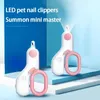 Professionele kat- en hondennagelknipers met LED -licht Pet Clippers verzorgen gereedschap Paw Nail Grinder Scissors Pet Products