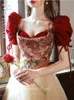 Vestidos de festa Quinceanera Bubble Manga Bordado vintage vestido medieval Princesa Renaissance Vestido Rainha 230221