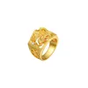 Cluster Rings Golden Dragon Ring Retro Fashion Style Plating Gold Men