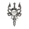 Vente en gros Pendentif en pierre naturelle Cristal Labradorite Double-winged Dragon Sword Pendentif Bracelet Accessoires