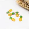 Charms 20st/Pack 11 5 24 5mm Lovely Fruite Pineapple Pendant Forörhängen släpp legeringsmycken som gör fynd Handgjorda emalj Dhuuo