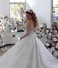 Великолепные свадебные платья. Свадебные платья с бисером с длинными рукавами
