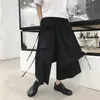 Men's Pants Chinese Harem Kimono Karate Asian Clothes Black Samurai Japanese Streetwear Cotton And Linen Cropped 230221