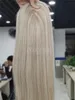 Novo estoque em estoque balayage cor virgem cabelo humano base de couro cabeludo para mulheres com perda de cabelo