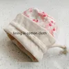 Jewelry Pouches Latest Round Bottom Small Cloth Bag Cotton Linen Pouch Drawstring Storage High End Gift With Lined 1pcs