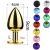 Metal Butt Plugs Plug anal de joias 3 Tamanho diferente Toys adultos brinquedos anal para homens/mulheres