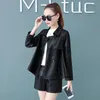 Women's Leather Double-breasted Women Jacket Nice Female Spring Autumn Overcoat Ladies Locomotives PU